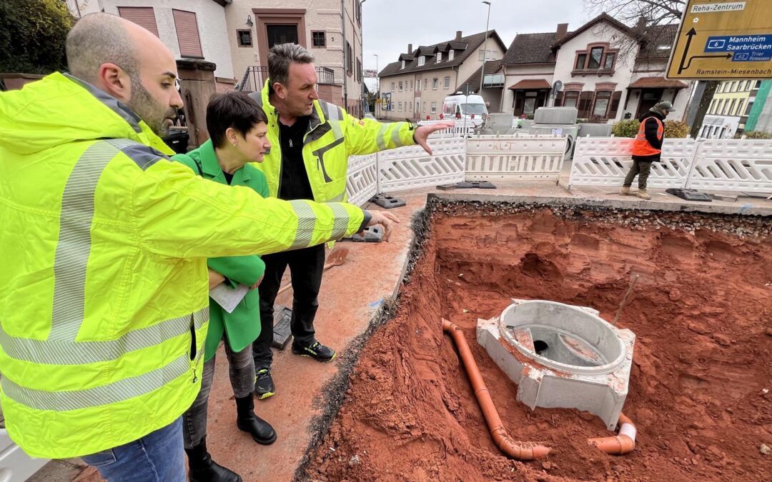 Argusaugen überwachen Baggerschaufel